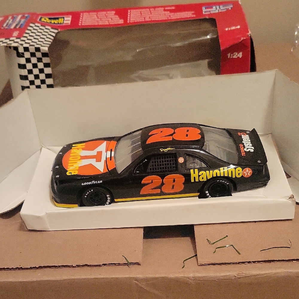 Black and Red Orange Diecast Model Car